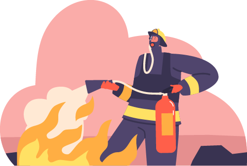 Illustration of offshore safety training exercise