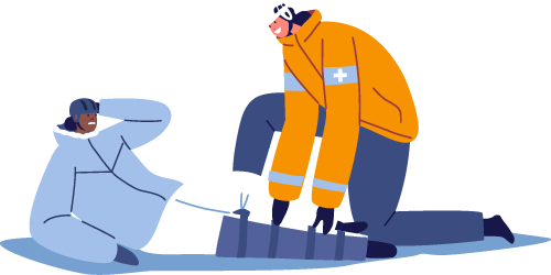 Illustration of basic first aid training exercise