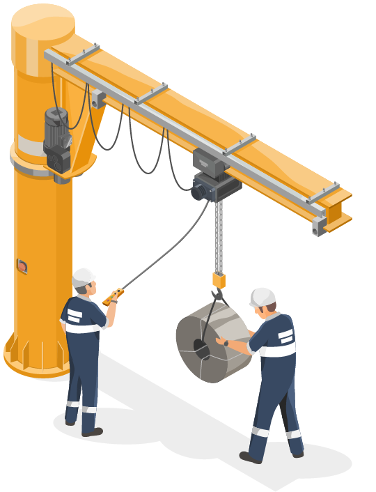 Illustration of rigging and lifting operations training